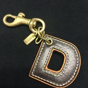 NWOT Coach Letter D Hanbag Tag or Key Chain